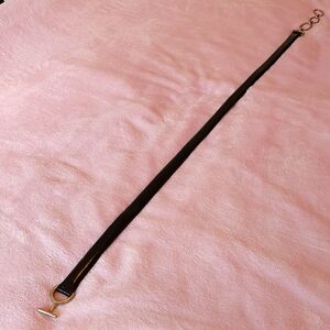 INC Black leather fashion belt